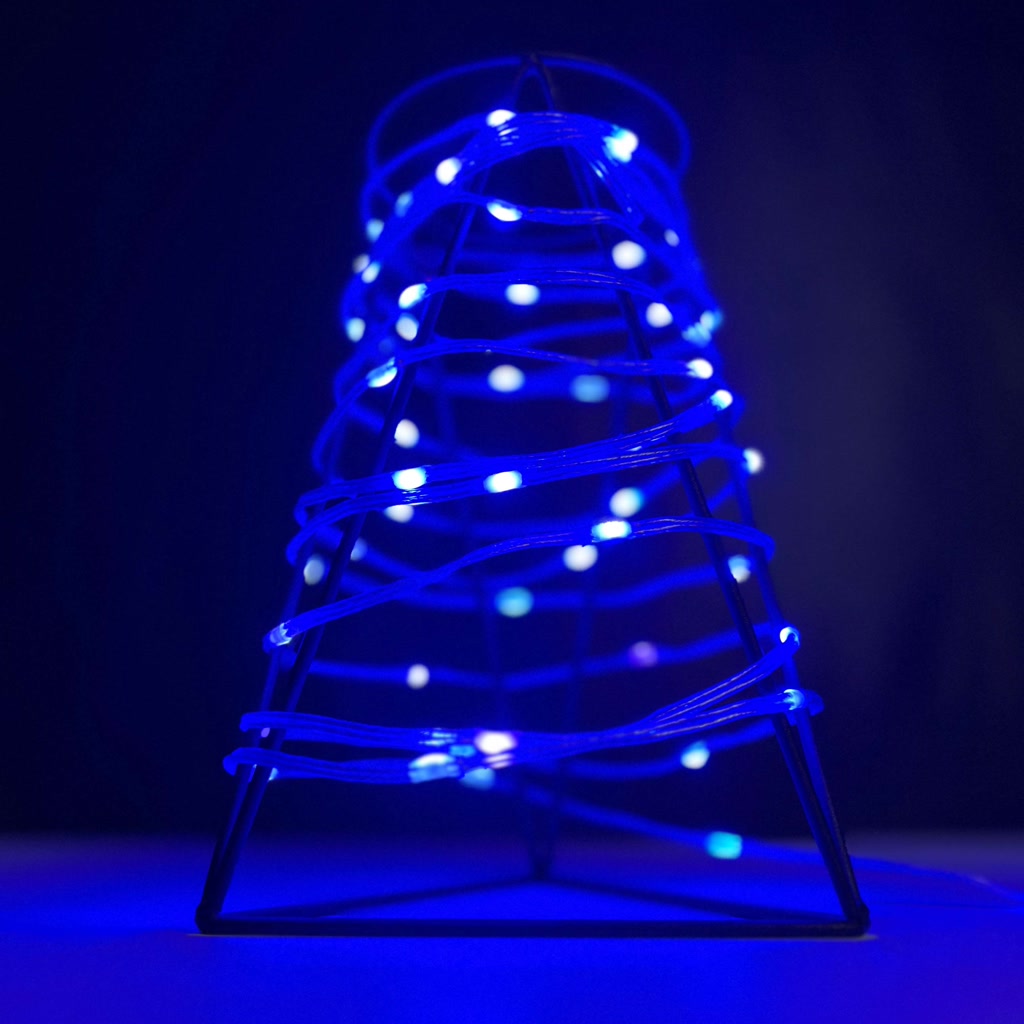 Уличная гирлянда-нить Светодиодная гирлянда "Краса" 200м, 2000 LED, прозрачный провод, синяя арт. SVL-CR200-24V-T/B для загородного дома — FEEL LIGHT Санкт-Петербург