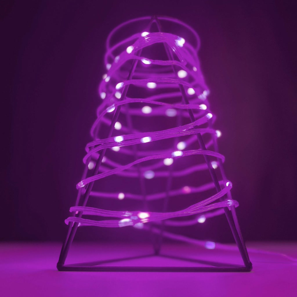 Уличная гирлянда-нить Светодиодная гирлянда "Краса" 200м, 2000 LED, прозрачный провод, розовая арт. SVL-CR200-24V-T/P для загородного дома — FEEL LIGHT Санкт-Петербург
